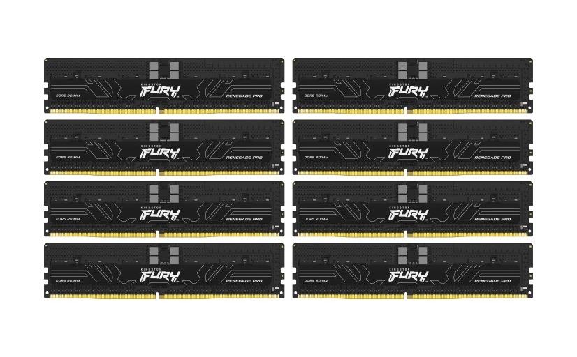 KF548R36RBK8-128 Kingston FURY Renegade Pro 128GB Kit (8 X 16GB) PC5-38400 DDR5-54800MHz ECC Registered CL36 288-Pin DIMM 1.1V Single Rank Memory