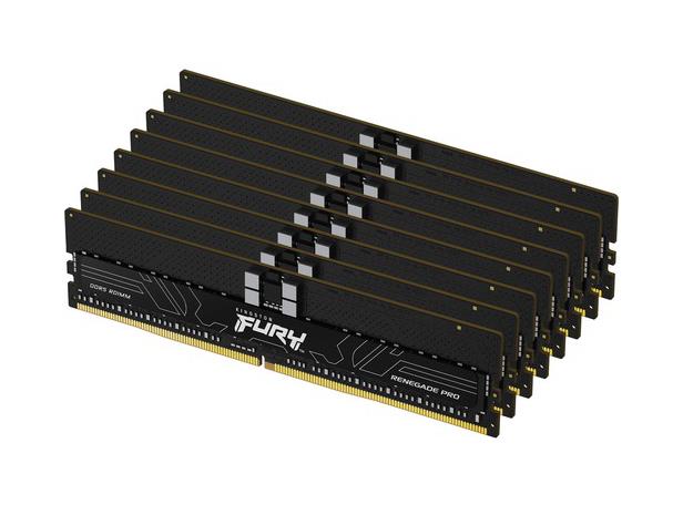 KF548R36RBK8-256 Kingston FURY Renegade Pro 256GB Kit (8 X 32GB) PC5-38400 DDR5-4800MHz ECC Registered CL36 288-Pin DIMM 1.1V Single Rank Memory