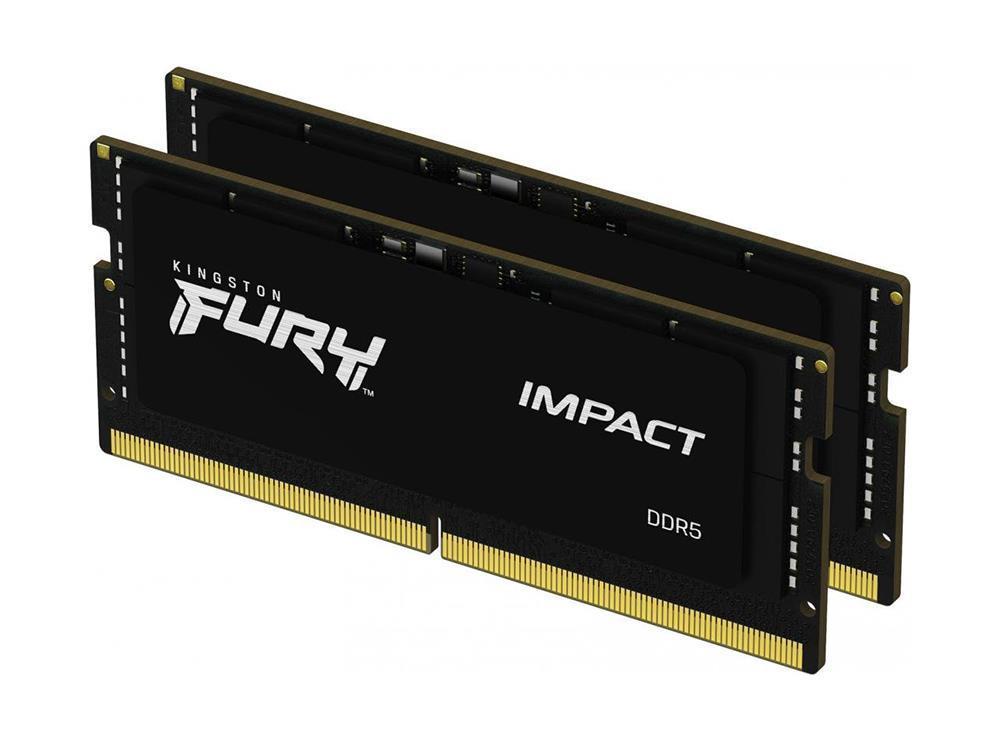 KF548S38IBK2-16 Kingston FURY Beast Black 16GB Kit (2 X 8GB) PC5-38400 DDR5-4800MHz non-ECC Unbuffered CL38 262-Pin SoDIMM 1.1V Memory Module