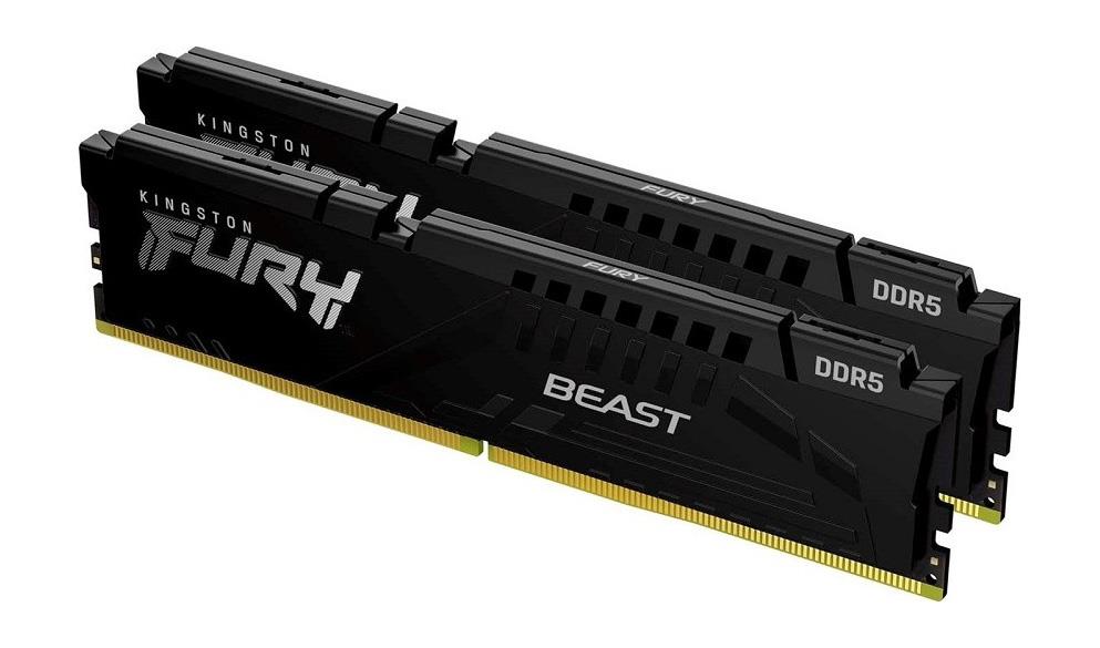 KF552C40BBK2-32 Kingston FURY Beast Black 32GB Kit (2 X16GB) PC5-41600 DDR5-5200MHz Non-ECC Unbuffered CL40 (40-40-40) 288-Pin DIMM 1.25V Single Rank Memory
