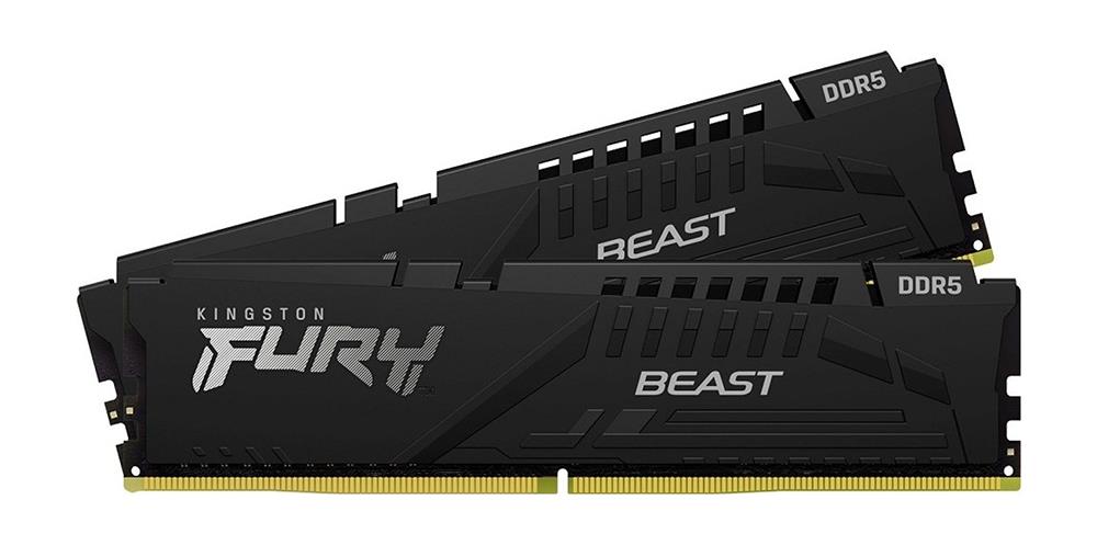 KF552C40BWAK2-32 Kingston FURY Beast White 32GB Kit (2 X 16GB) PC5-41600 DDR5-5200M Non-ECC Unbuffered CL40 288-Pin DIMM 1.25V Dual Rank Memory Module