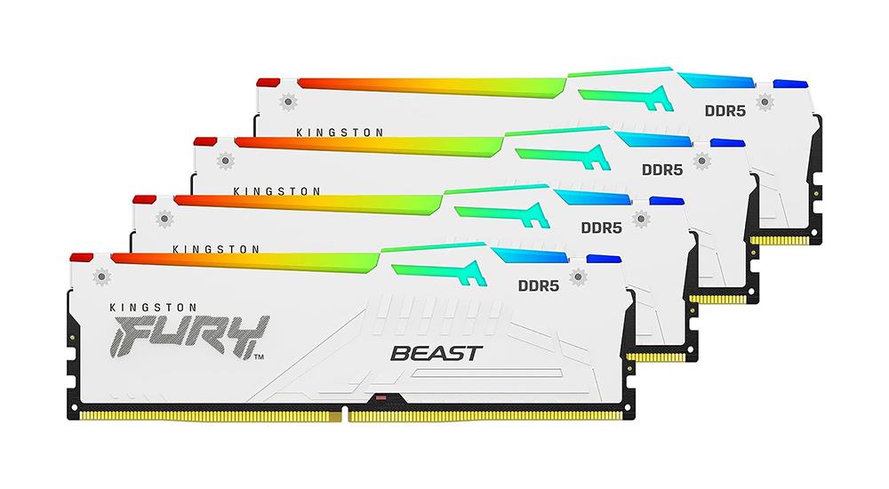 KF552C40BWAK4-128 Kingston FURY Beast 128GB Kit (4 X 32GB) PC5-41600 DDR5-5200MHz Non-ECC CL40 288-Pin DIMM 1.25V Dual Rank Memory Module