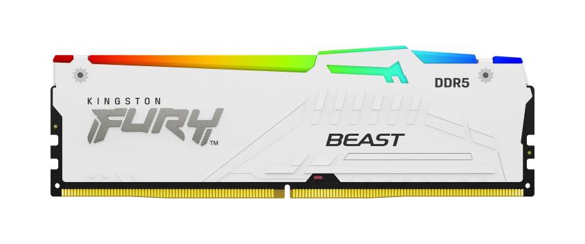 KF556C36BWE-32 Kingston FURY Beast White 32GB PC5-44800 DDR5-5600MHz Non-ECC Unbuffered CL36 288-Pin DIMM 1.25V Dual Rank Memory Module
