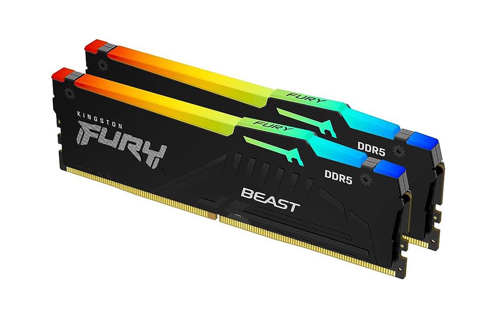 KF556C40BBAK4-64 Kingston FURY Beast Black 64GB Kit (4 X 16GB) PC5-44800 DDR5-5600MHz Non-ECC Unbuffered CL40 288-Pin DIMM 1.25V Dual Rank Memory