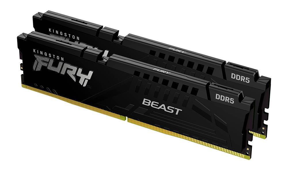 KF556C40BBK2-16 Kingston FURY Beast Black 16GB Kit (2 X 8GB) PC5-44800 DDR5-5600MHz non-ECC Unbuffered CL40 288-Pin DIMM 1.25V Memory Module