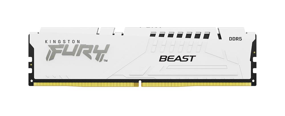KF556C40BW-32 Kingston FURY Beast White 32GB PC5-44800 DDR5-5600MHz Non-ECC Unbuffered CL40 288 Pin DIMM 1.25V Single Rank Memory Module