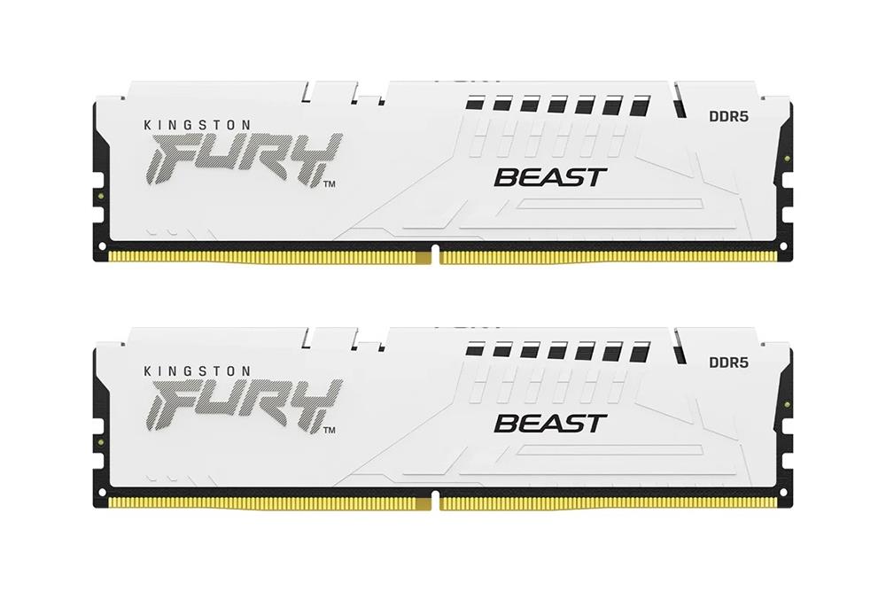 KF556C40BWK2-32 Kingston FURY Beast White 32GB Kit (2 X 16GB) PC5-44800 DDR5-5600MHz Non-ECC Unbuffered CL40 288-Pin 1.25V Single Rank Memory