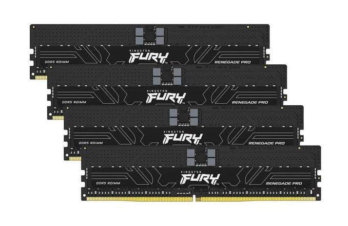 KF556R28RBE2K4-128 Kingston FURY Renegade Pro 128GB Kit (4 x 32GB) PC5-44800 DDR5-5600MHz ECC Registered CL28 DIMM 288-Pin 1.35V Dual Rank Memory