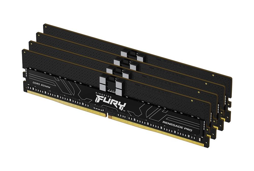 KF556R36RBK4-64 Kingston FURY Renegade Pro 64GB Kit (4 X 16GB) PC5-44800 DDR5-5600MHz ECC Registered CL36 288-Pin DIMM 1.25V Single Rank Memory