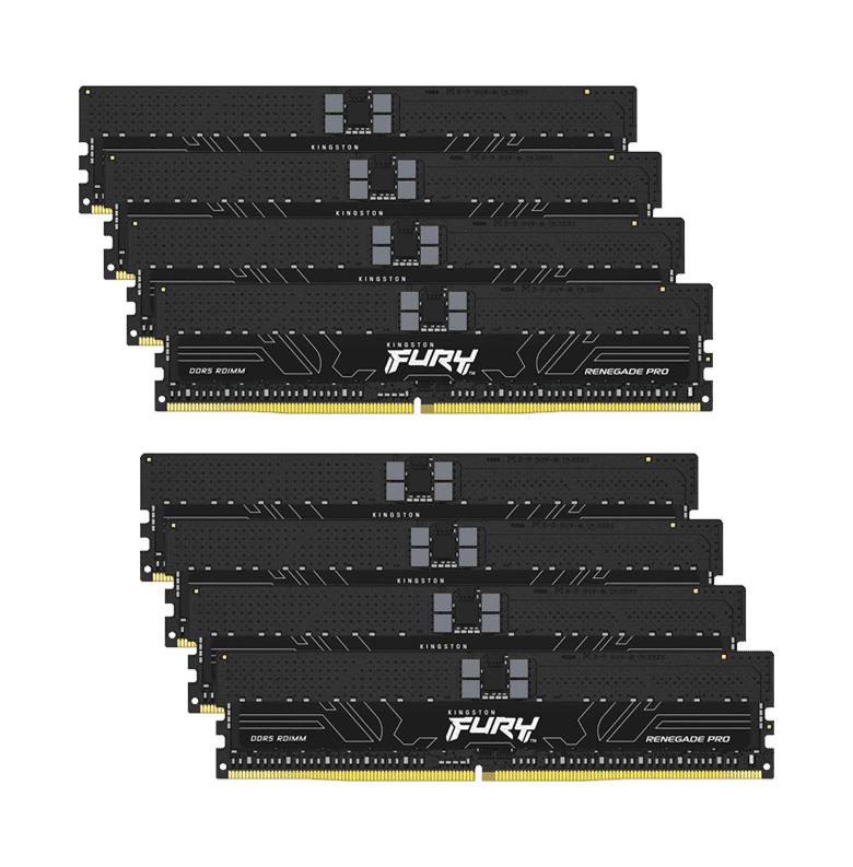 KF556R36RBK8-256 Kingston FURY Renegade Pro 256GB Kit (8 X 32GB) PC5-44800 DDR5-5600MHz ECC Registered CL36 288-Pin DIMM 1.25V Single Rank Memory KF56RK8256