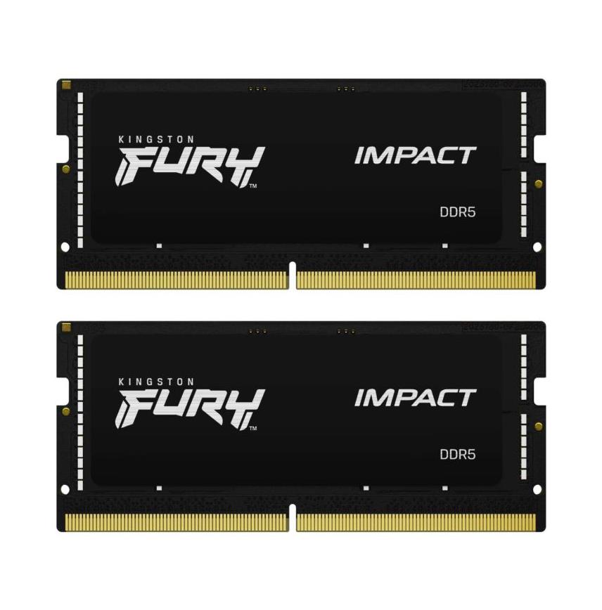 KF556S40IBK2-32 Kingston FURY Impact Black 32GB Kit (2 X 16GB) PC5-44800 DDR5-5600MHz Non-ECC Unbuffered CL40 262-Pin SoDIMM 1.1V Dual Rank Memory