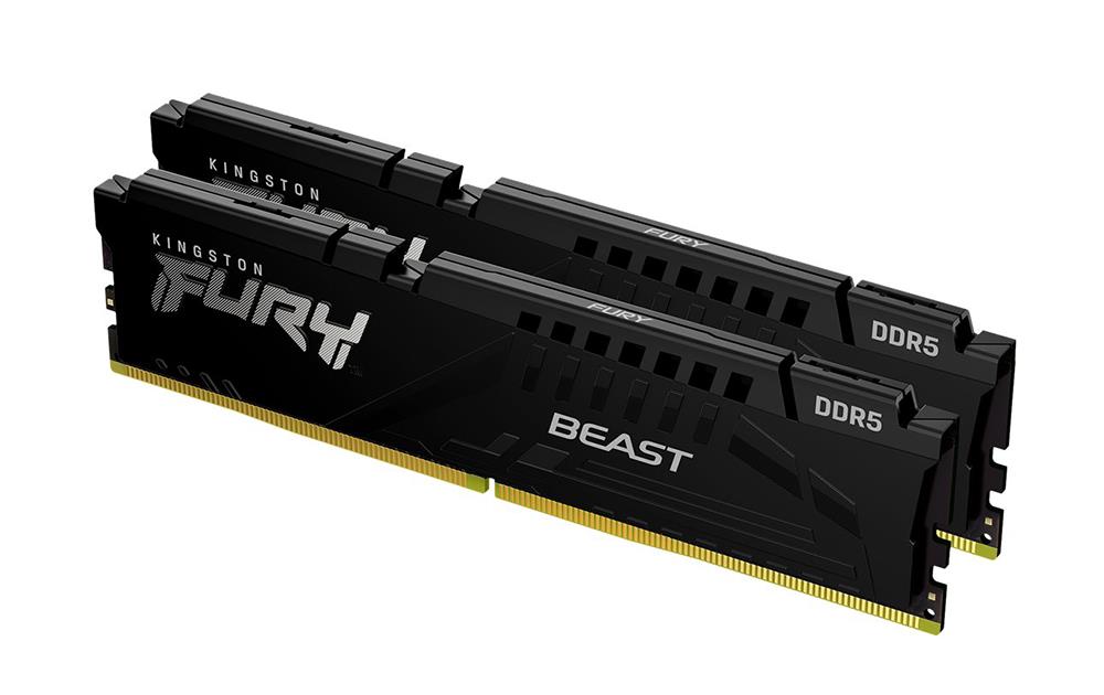 KF560BBK32 Kingston FURY Beast Black 32GB Kit (2 X 16GB) PC5 48000 DDR5-6000MHz Non-ECC Unbuffered CL40 (40-40-40) 288-Pin DIMM 1.35V Memory