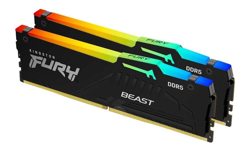 KF560BBK64 Kingston 64GB Kit (2 X 32GB) PC5-38400 DDR5-4800MHz non-ECC Unbuffered CL40 288-Pin DIMM 1.1V Dual Rank Memory