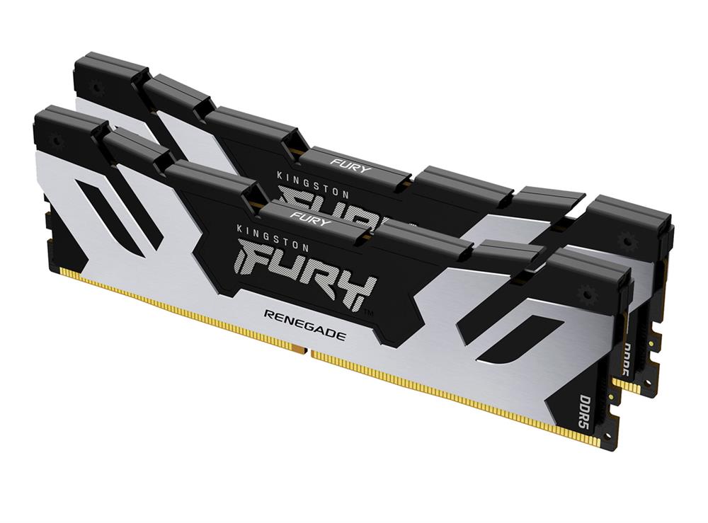 KF560C32RSK2-32 Kingston FURY Renegade Silver 16GB Kit (2 X 8GB) DDR5-6000MHz Non-ECC Unbuffered CL32 (32-38-38 ) 288-Pin DIMM 1.35V Memory