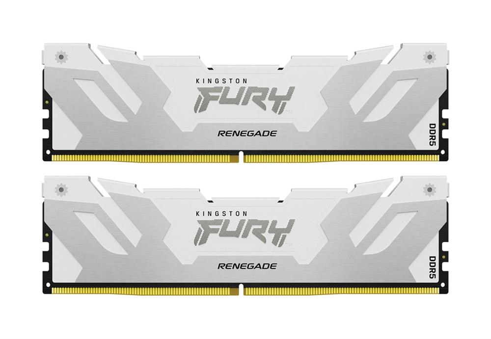 KF560C32RWK2-64 Kingston FURY Renegade White 64GB Kit (2 X 32GB) PC5-48000 DDR5-6000MHz Non-ECC Unbuffered CL32 288-Pin DIMM 1.35V Dual Rank Memory