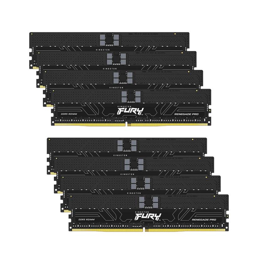 KF560R32RBK8-128 Kingston FURY Renegade Pro 128GB Kit (8 X 16GB) PC5-48000 DDR5-6000MHz ECC Registered CL32 288-Pin DIMM 1.35V Single Rank Memory