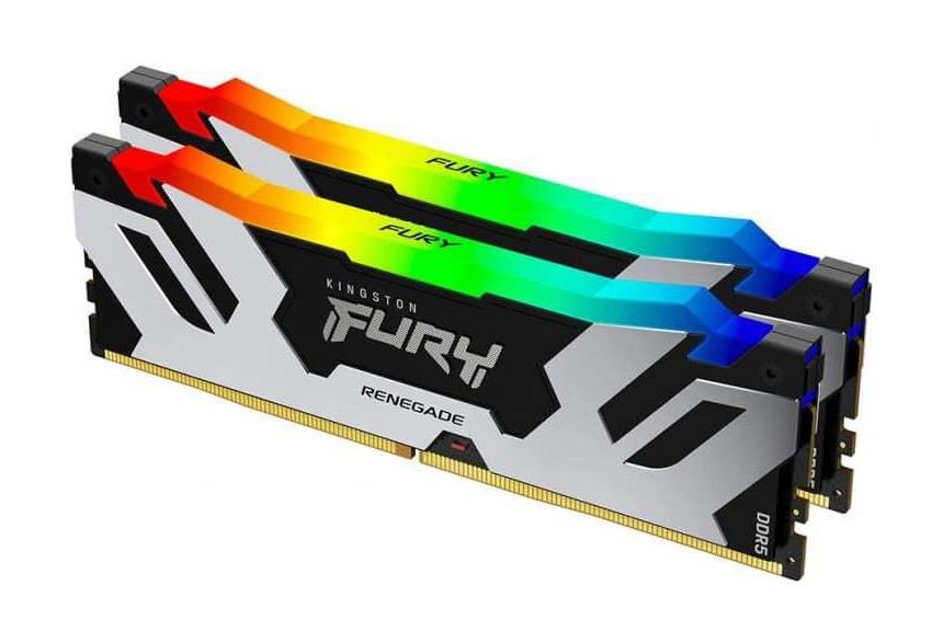 KF560RAK32 Kingston FURY Renegade RGB 16GB Kit (2 X 8GB) PC5-48000 DDR5-6000MHz Non-ECC Unbuffered CL32 (32-38-38 ) 288-Pin DIMM 1.35V Memory