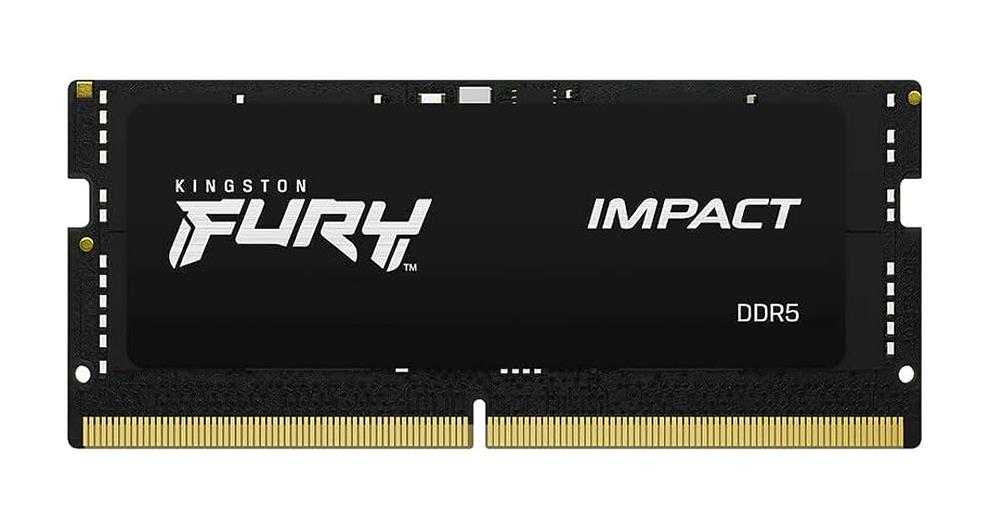 KF560S38IB-16 Kingston FURY Impact Black 16GB PC5-4800 DDR5-6000MHz Non-ECC Unbuffered CL38 262-Pin SoDIMM 1.1V Single Rank Memory Module