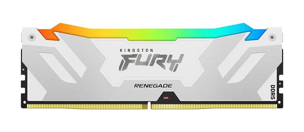 KF564C32RWA-16 Kingston FURY Renegade Silver White 16GB PC5-51200 DDR5-6400MHz Non-ECC Unbuffered CL32 288-Pin DIMM1.4V Single Rank Memory Module