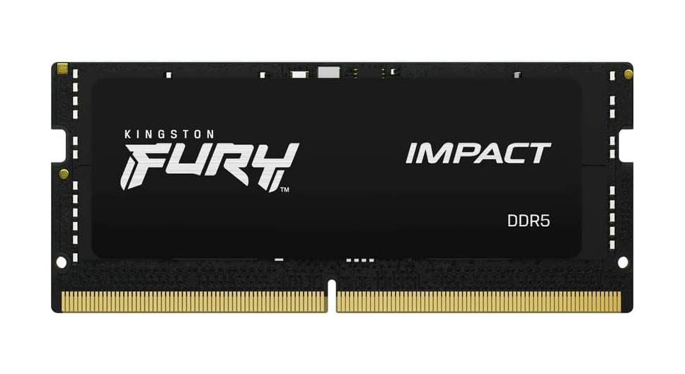 KF564S38IB-16 Kingston FURY Impact Black 16GB PC5-51200 DDR5-6400MHz Non-ECC Unbuffered CL38 262-Pin SoDIMM 1.1V Single Rank Memory Module