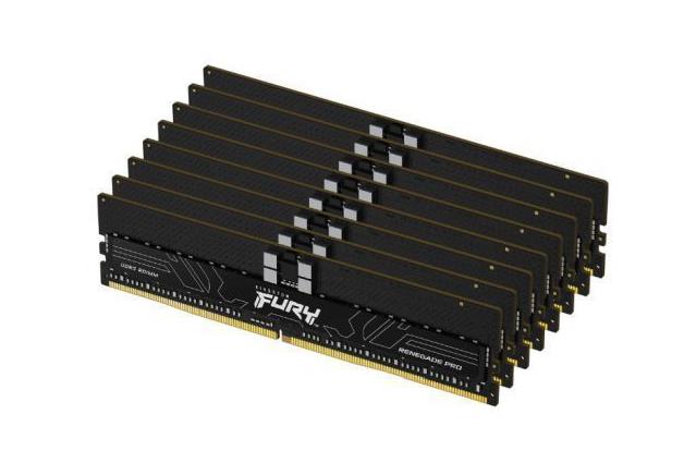 KF56REK256 Kingston FURY Renegade Pro 256GB Kit (8 x 32GB) PC5-44800 DDR5-5600MHz ECC Registered CL28 288-Pin DIMM 1.35V Dual Rank Memory