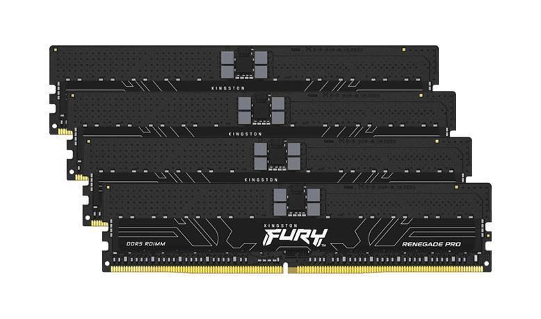 KF56RK4128 Kingston FURY Renegade Pro 128GB Kit (4 X 32GB) PC5-44800 DDR5-5600MHz ECC Registered CL36 288-Pin DIMM 1.1V Single Rank Memory Module