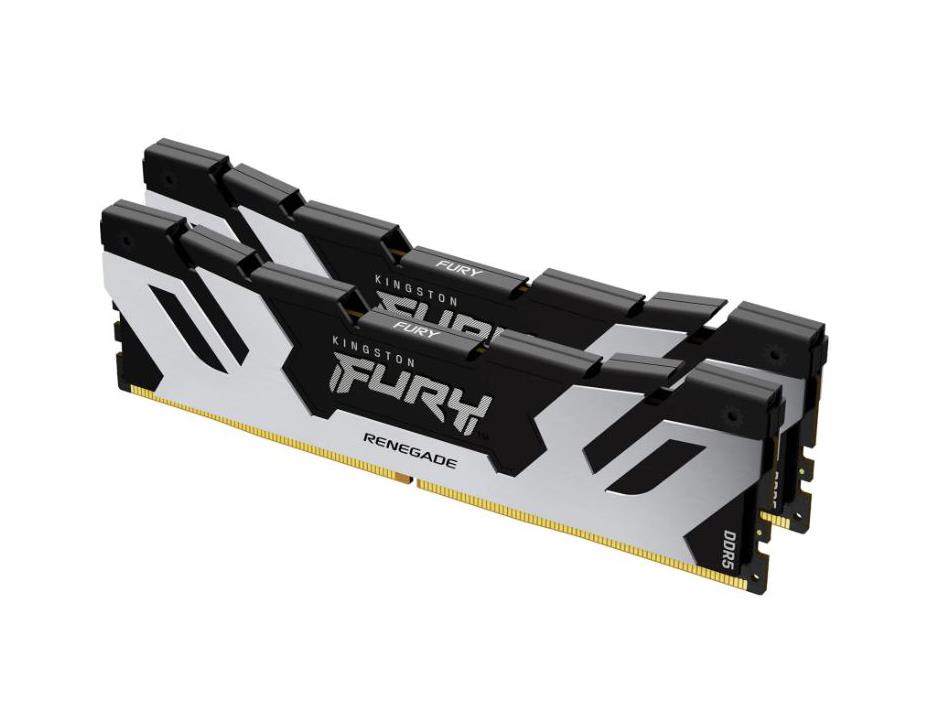 KF572C38RSK2-32 Kingston FURY Renegade Silver 32GB Kit (2 X 16GB) PC5-57600 DDR5-7200MHz non-ECC Unbuffered CL38 288-Pin DIMM 1.45V Memory