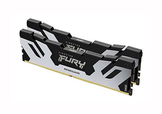 KF572C38RSK2-48 Kingston FURY RENEGADE SILVER XMP 48GB (2 x 24GB) PC5-57600 DDR5-7200MHz non-ECC Unbuffered CL38 288-Pin DIMM 1.45V Memory Module