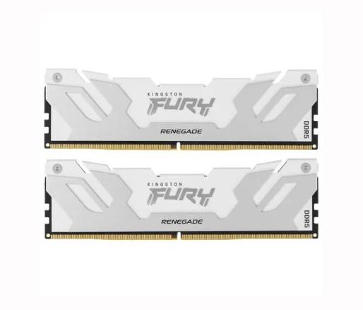 KF576C38RWK2-32 Kingston FURY RENEGADE WHITE XMP 32GB (2 x 16GB) PC5-60800 DDR5-7600MHz non-ECC Unbuffered CL38 288-Pin DIMM 1.45V Memory Module