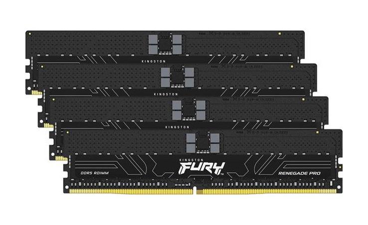 KF60RBK128 Kingston FURY Renegade Pro EXP 128GB Kit (4 X 32GB) PC5-48000 DDR5-6000MHz ECC Registered CL32 288-Pin DIMM 1.35V Memory
