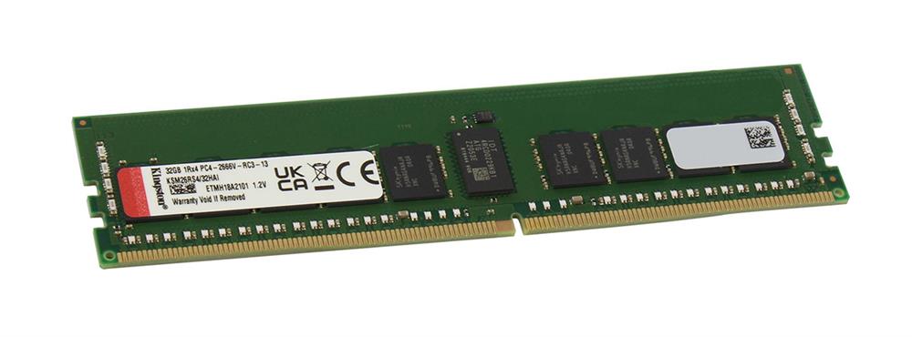 KSM26RS4/32HAI Kingston 32GB PC4-21300 DDR4-2666MHz Registered ECC CL19 288-Pin DIMM 1.2V Single Rank Memory Module 