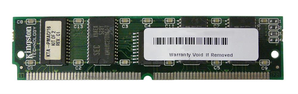 KTA-PMAC/16 Kingston 16MB Kit (2 X 8MB) Memory for Apple Mac 6100 60 6100 60AV
