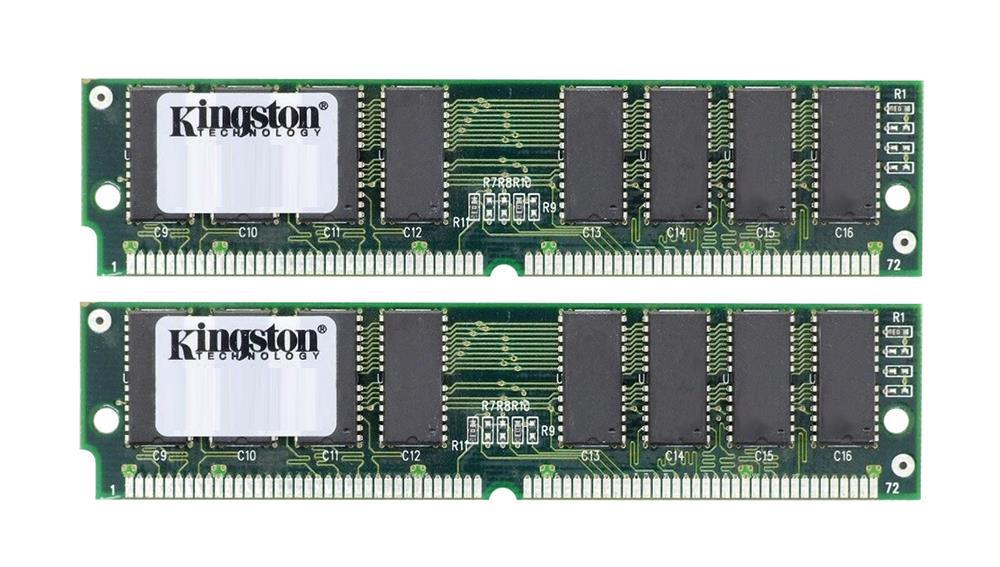 KTC-1481/32(1OF2PCKIT) Kingston 32MB Kit (2 X 16MB FPM SIMM Parity 60ns 72-Pin Memory Module
