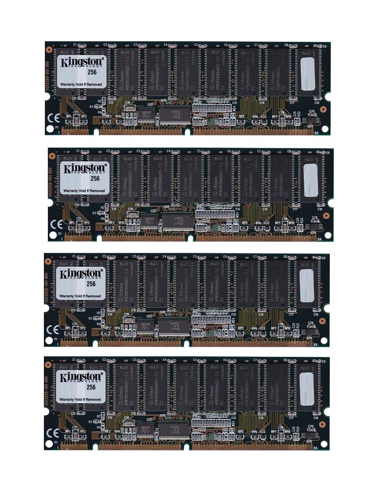 KTC-PRL100/1024(1OF4PCKIT) Kingston 1GB Kit (4 X 256MB) PC100 100MHz ECC Registered CL2 168-Pin DIMM Memory for Compaq