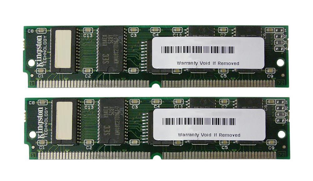 KTM7318/16CE(1OF2PCKIT) Kingston 16MB Kit (2 X 8MB) EDO non-ECC 60ns 72-Pin SIMM Memory