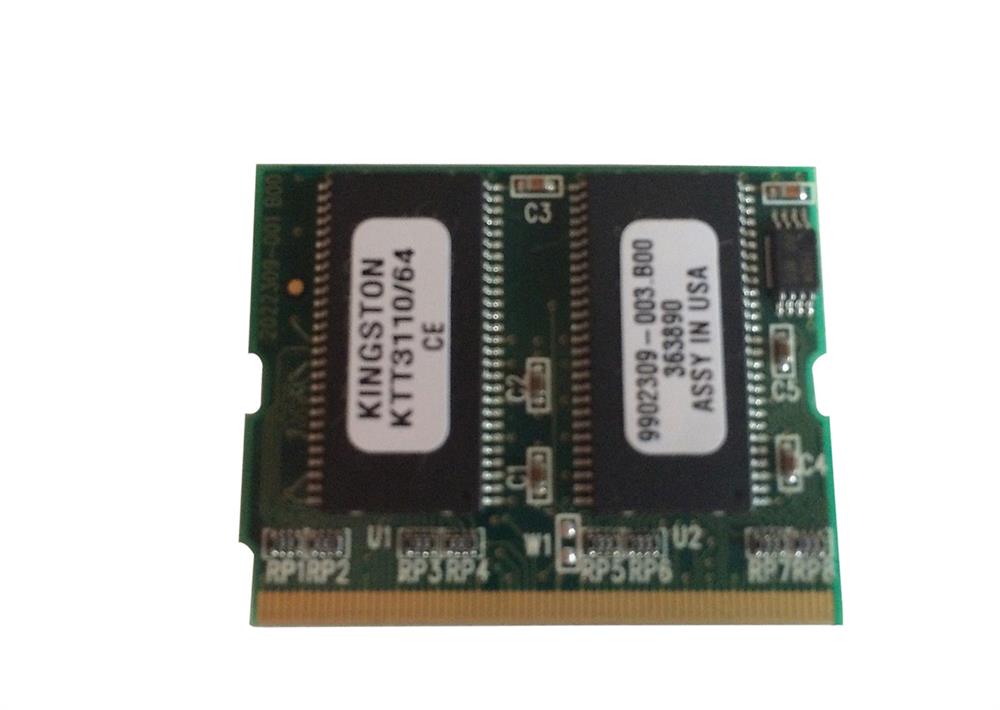 KTT3110/64 Kingston 64MB PC66 66MHz non-ECC Unbuffered CL2 144-Pin SoDimm Memory Module
