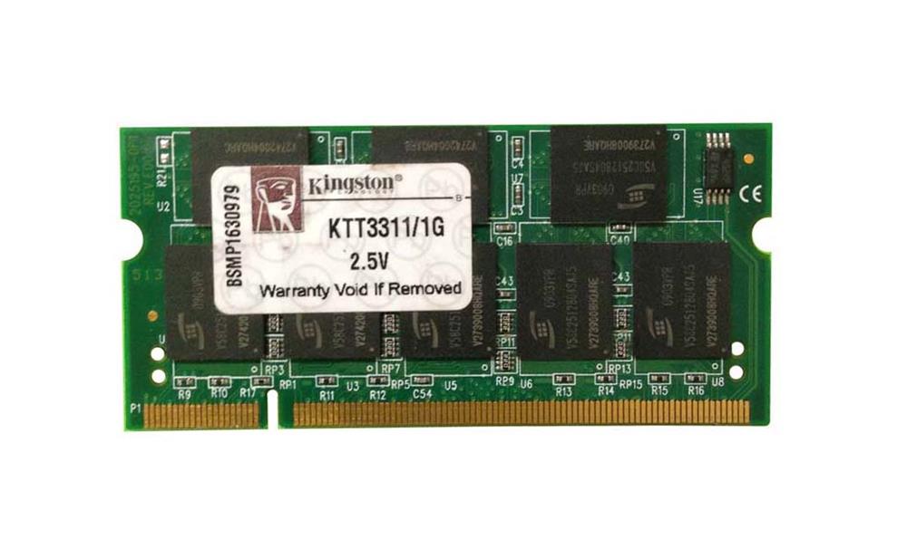 KTT3311/1G Kingston 1GB PC2700 DDR-333MHz non-ECC Unbuffered CL2.5 200-Pin SoDimm Memory Module for Toshiba