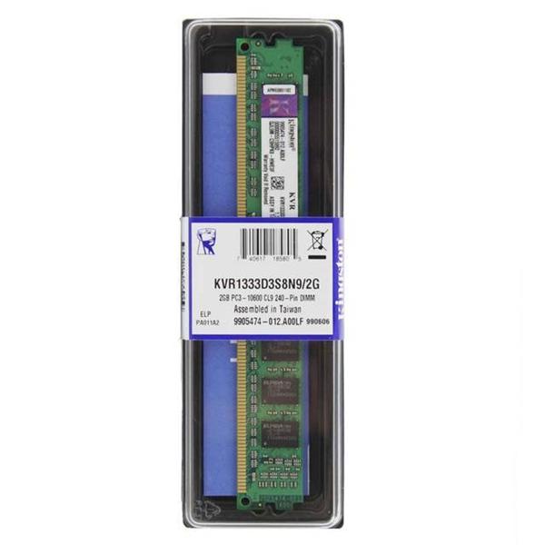 KVR1333D3S8N9/2G Kingston 2GB PC3-10600 DDR3-1333MHz non-ECC Unbuffered CL9 240-Pin DIMM Single Rank Memory Module