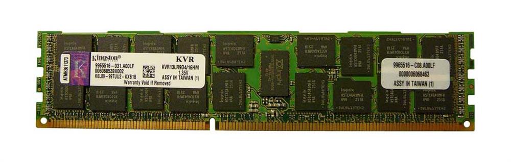 KVR13LR9D4/16HM Kingston 16GB PC3-10600 DDR3-1333MHz ECC Registered CL9 240-Pin DIMM 1.35V Low voltage Dual Rank x4 Memory Module (Hynix M)