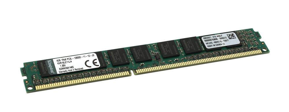 KVR16LE11L/4 Kingston 4GB PC3-12800 DDR3-1600MHz ECC Unbuffered CL11 240-Pin DIMM Very Low Profile (VLP) 1.35V Low Voltage Memory Module w/TS