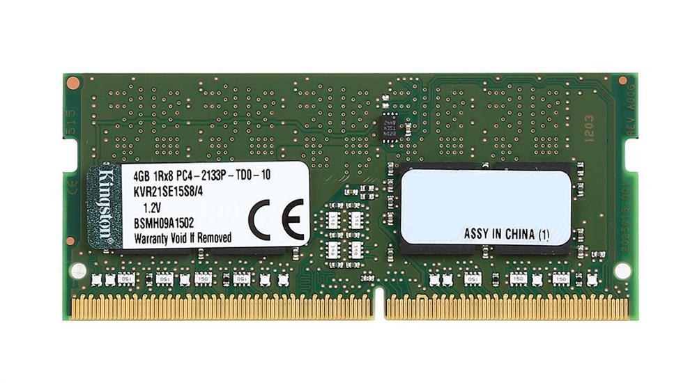 KVR21SE15S8/4HA Kingston 4GB PC4-17000 DDR4-2133MHz ECC Unbuffered CL15 260-Pin SoDimm 1.2V Single Rank Memory Module (Hynix A)