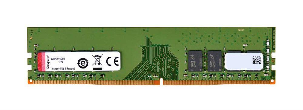 KVR26N19S8/8 Kingston 8GB PC4-21300 DDR4-2666MHz non-ECC Unbuffered CL19 288-Pin DIMM 1.2V Single Rank Memory Module
