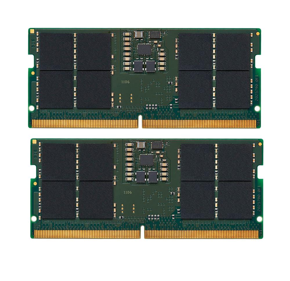 KVR48S40BD8K2-64 Kingston 64GB Kit (2 X 32GB) PC5-38400 DDR5-4800MHz non-ECC Unbuffered CL40 262-Pin SoDIMM 1.1V Dual Rank Memory