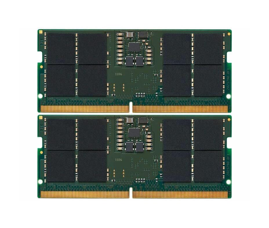KVR52S42BS8K2-32 Kingston 32GB Kit (2 X 16GB) PC5-41600 DDR5 5200MHz Non-ECC Unbuffered CL42 262-pin SoDIMM 1.1V Single Rank Memory Module