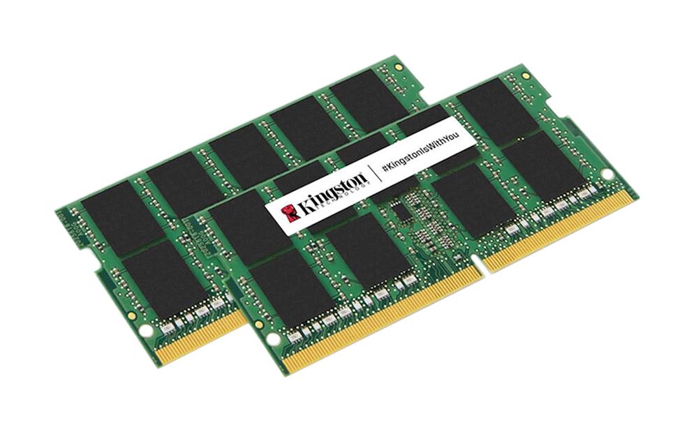 KVR56S46BD8K2-64 Kingston 64GB Kit (2 X 32GB) PC5-44800 DDR5-5600MHz Non-ECC Unbuffered CL46 262-Pin SoDIMM 1.1V Dual Rank Memory Module