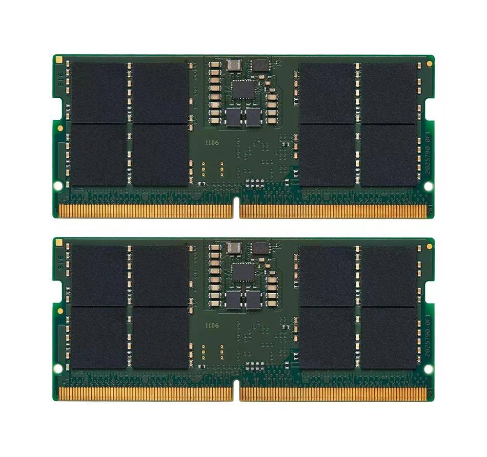 KVR56S46BS8K2-32 Kingston 32GB Kit (2 X 16GB) PC5-44800 DDR5-5600MHz Non-ECC Unbuffered CL46 262-Pin SoDIMM 1.1V Single Rank Memory Module