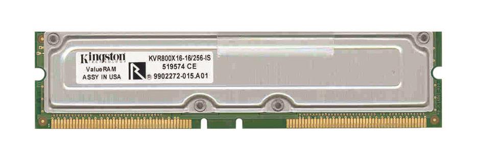 KVR800X16-16/256-IS Kingston 256MB RDRAM 800MHz non-ECC 184-Pin 16-Device DIMM Intel Qualified Memory Module