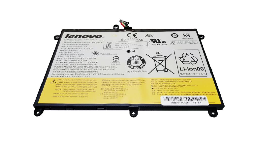 L13L4P21 Lenovo 4600mAh 34Wh 7.4V 3-Cells Lithium-Ion Laptop Battery for Yoga2 11 Series (Refurbished)