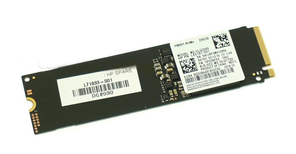 L71933-001 HP 256GB TLC PCI Express 3.0 x4 NVMe M.2 2280 Internal Solid State Drive (SSD)