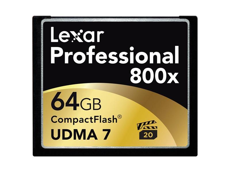 LCF64GCTBEU800 Lexar Professional 64GB 800x UDMA CompactFlash (CF) Memory Card